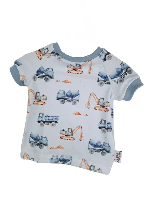 T-Shirt Baustelle blau