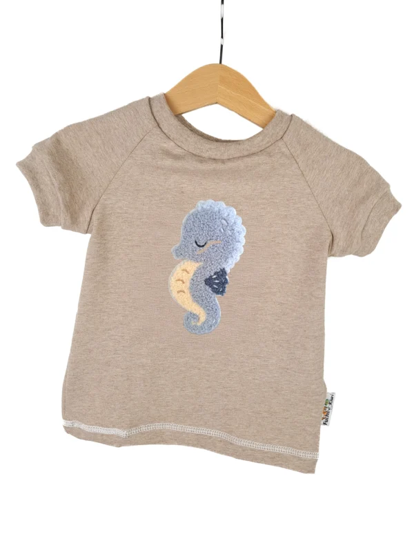 T-Shirt Seepferdchen-Patch sand
