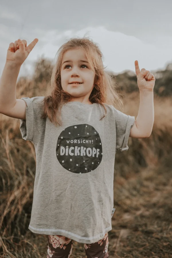 Shirty Vorsicht Dickkopf-Patch grau – Bild 2