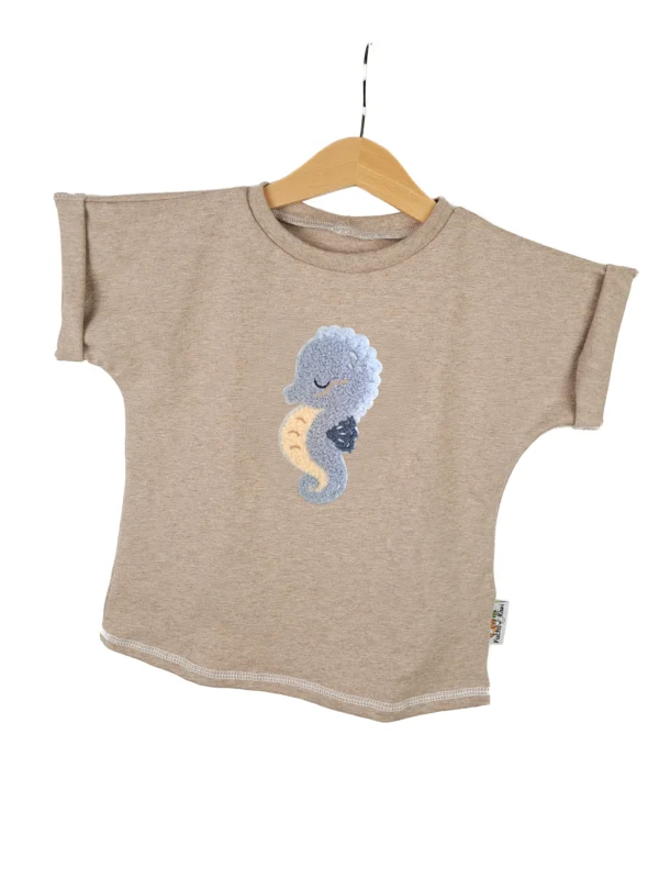 Shirty Seepferdchen-Patch sand