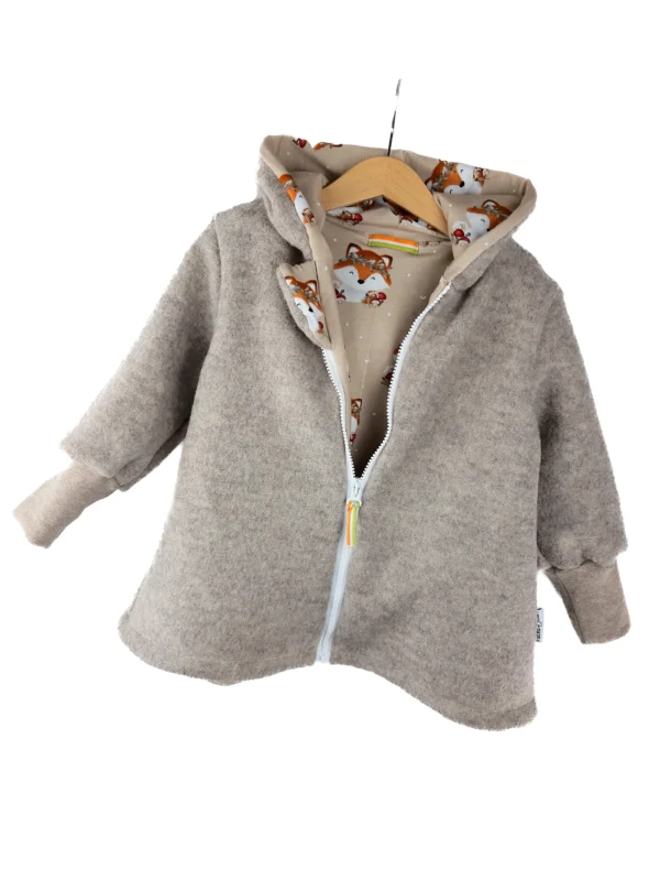 Walkmantel sand meliert mit Fuchsi sand