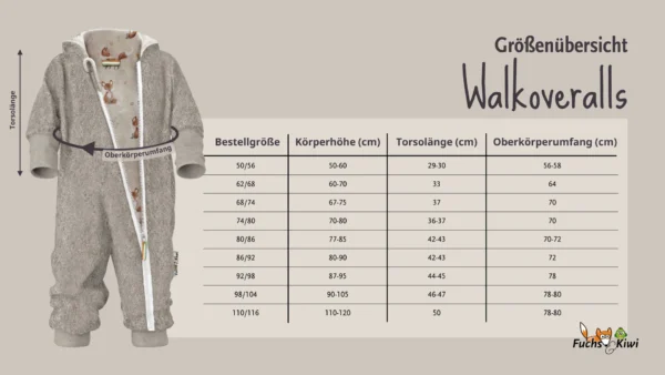 Walkoverall rauchblau meliert mit Traktor blau – Bild 3