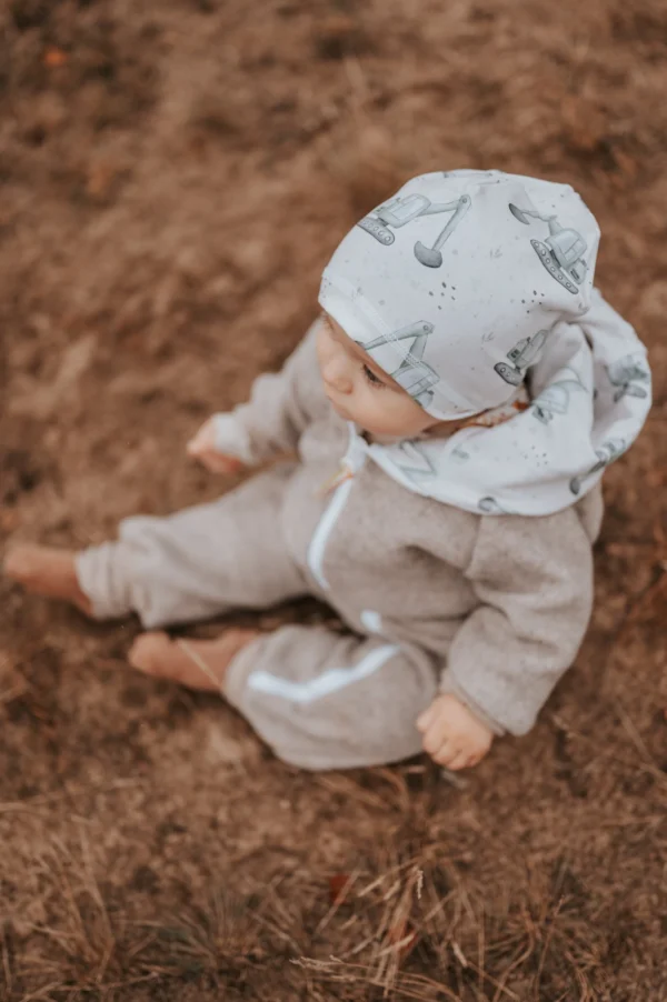 Walkoverall sand meliert mit Bagger creme – Bild 7