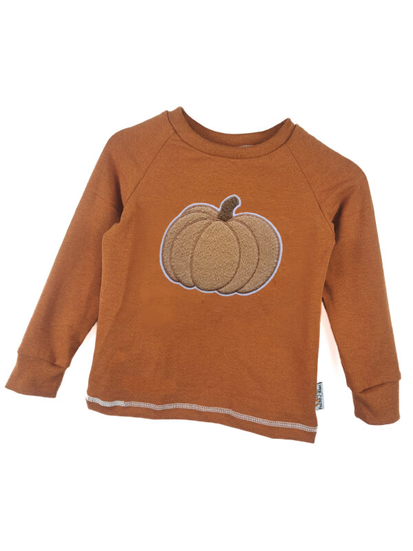 Langarmshirt Kürbis-Patch rost