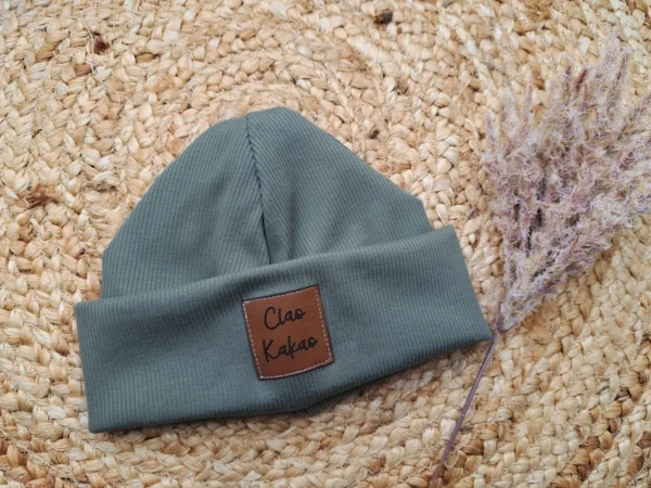 Hipster Beanie Feinripp altmint 46-48