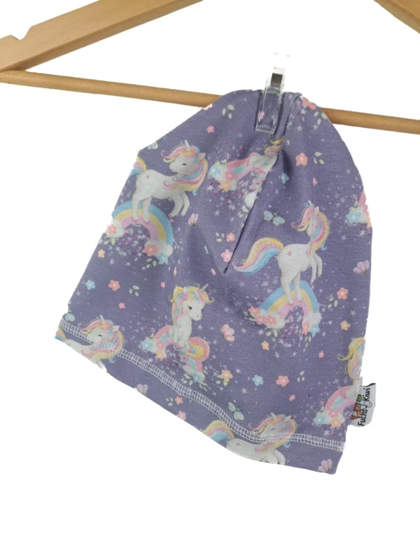 Beanie Einhörner flieder 44-46