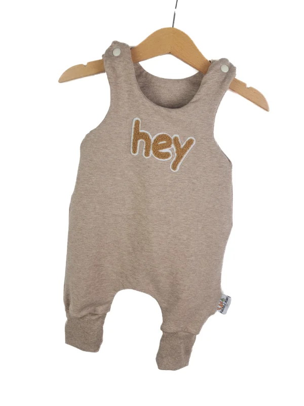 Strampler Hey-Patch sand 62