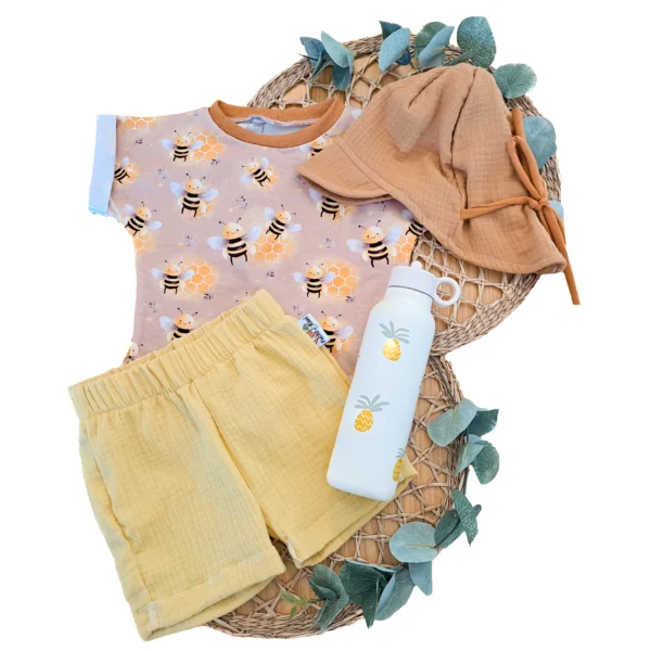 Musselin Zitrone Outfit