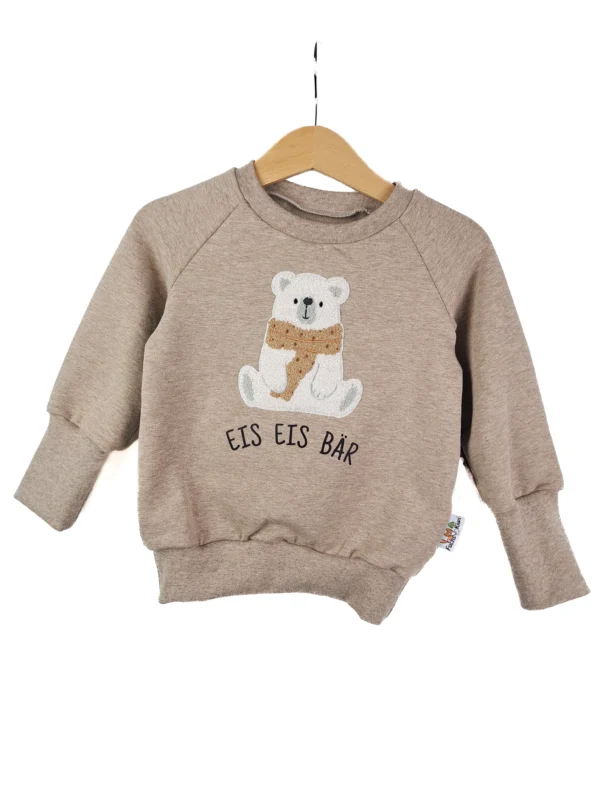 Pullover Eisbär-Patch sand 74/80