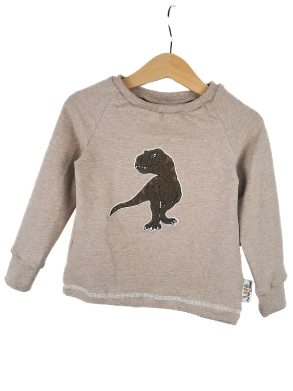 Langarmshirt T-Rex-Patch Khaki/sand 86/92