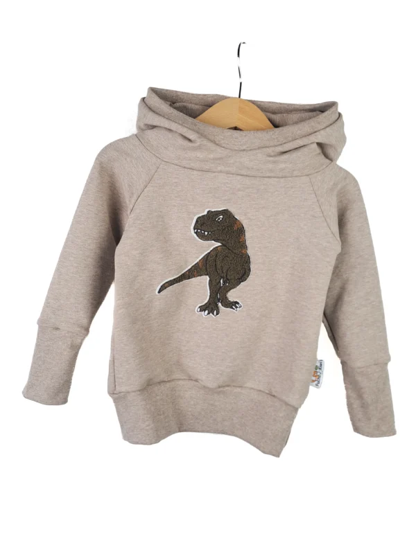 Hoodie T-Rex-Patch khaki/sand 86/92