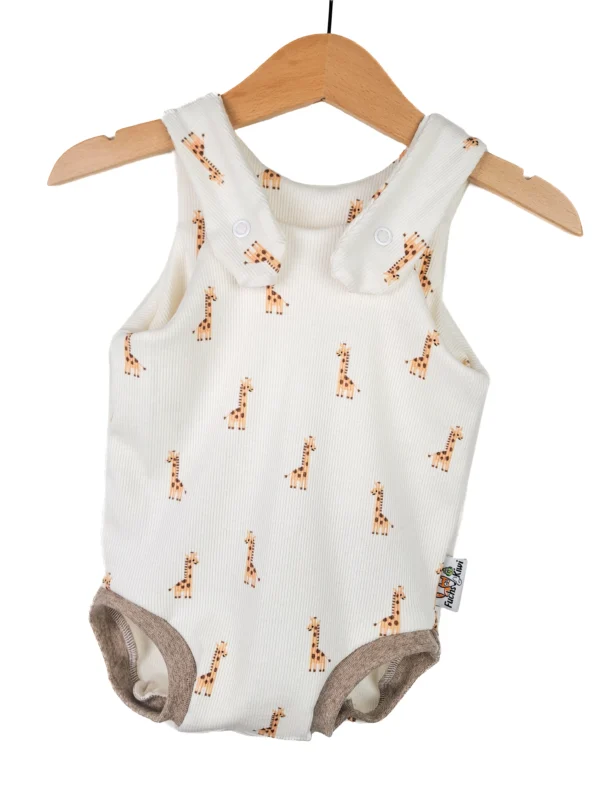 Sommerstrampler Feinripp Giraffe 74/80