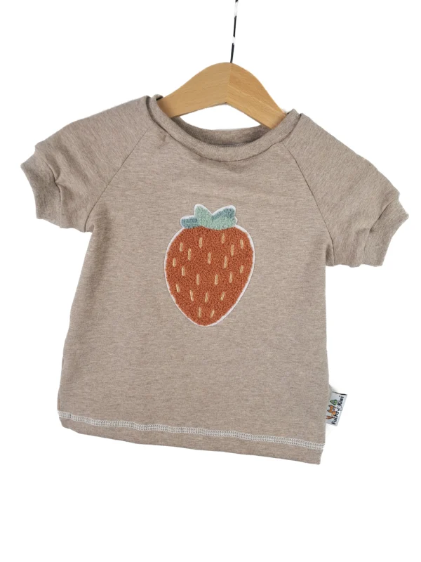 tshirt Erdbeere-Patch sand 74/80