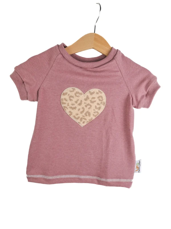 tshirt Leo Herz-Patch rosa 74/80