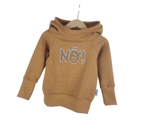 Hoodie Nö Patch taupe/curry 86/92